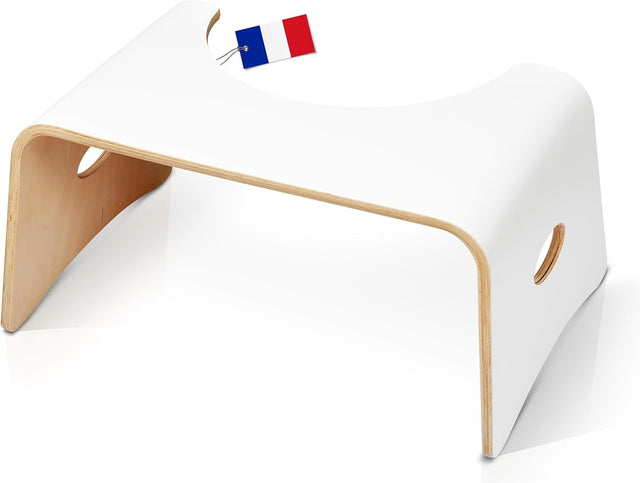 Toilettenhocker Lackiertes Holz Weiss