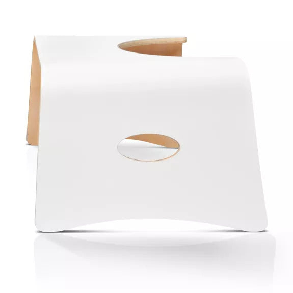 Toilettenhocker Lackiertes Holz Weiss