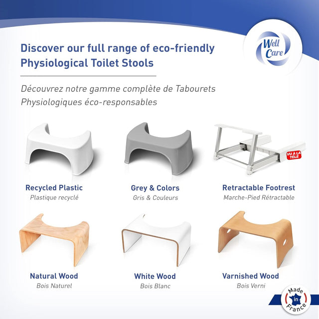 Toilettenhocker Lackiertes Holz Weiss