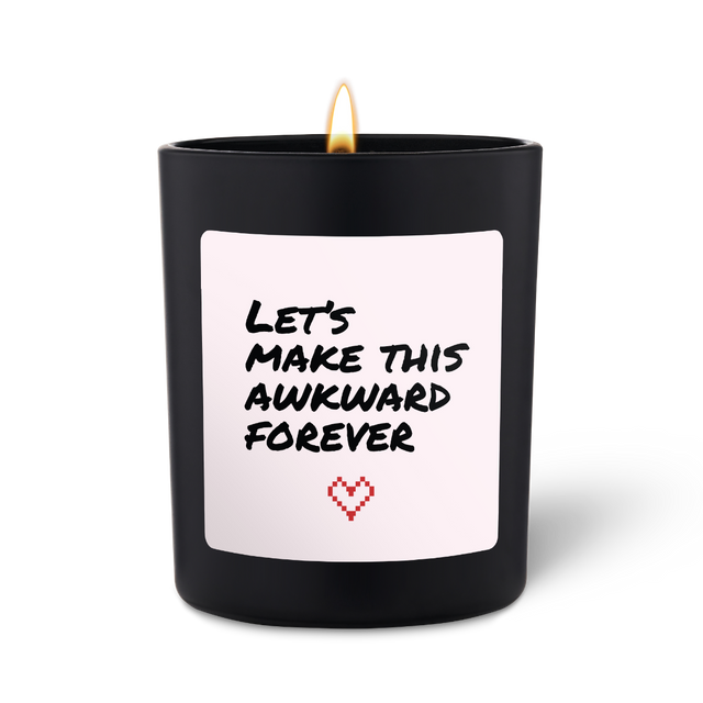 Duftkerze Schwarz Woody Let's make this awkward forever