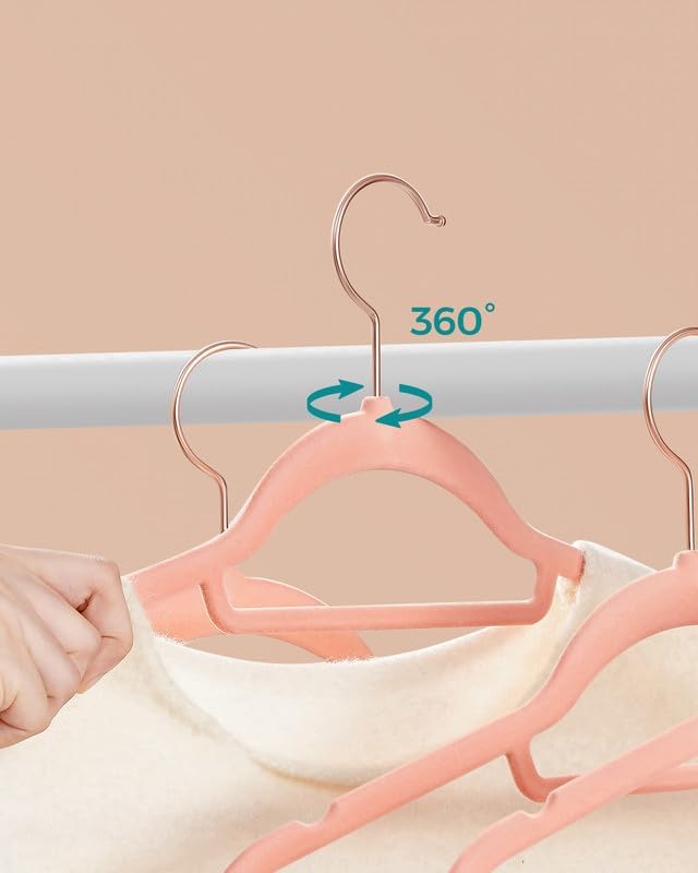 Kleiderbügel Samt 30er Set Roségold