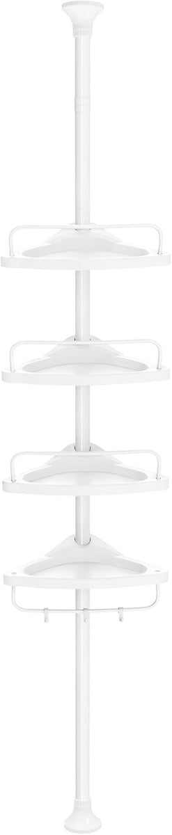 Duschregal höhenverstellbar mit 4 Ablagen weiss