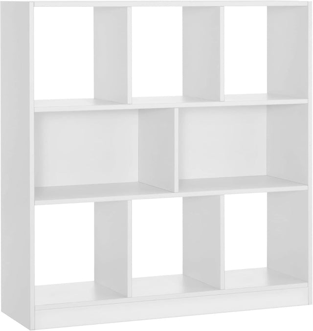 Bücherregal 8 Fächer Horizontal Wohnzimmer Weiss von Songmics