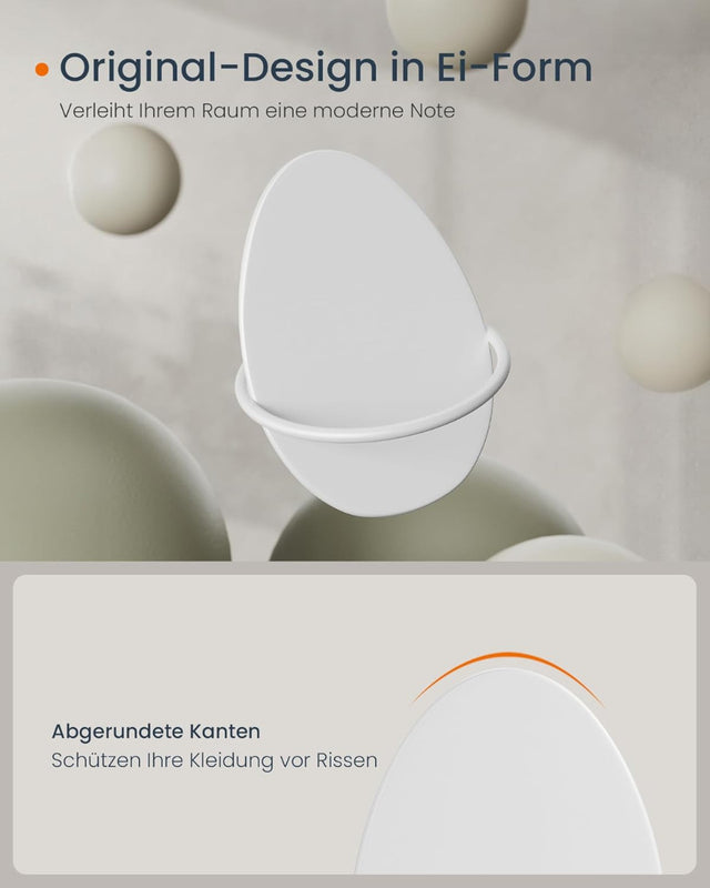 Garderobenhaken Kleiderhaken 4er Set Weiss