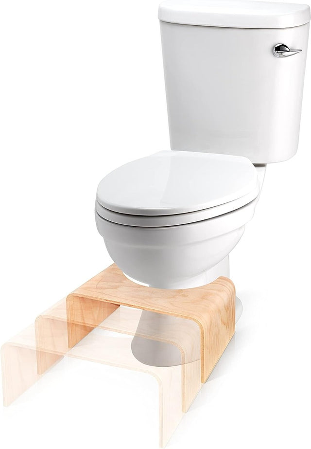 Toilettenhocker Holz Natur