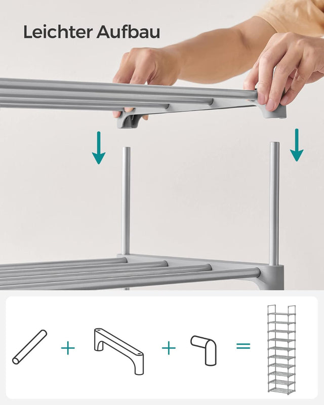 Schuhregal Schuhschrank 10 Ebenen