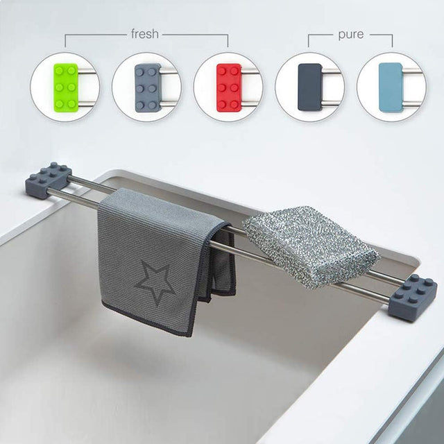 drip.line Spültuchhalter mit Nopen oben grau