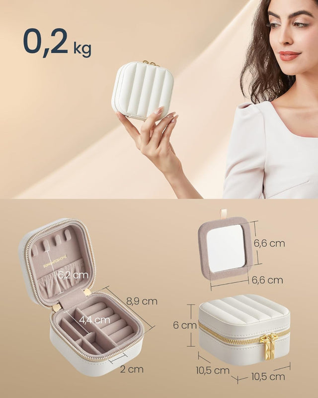 Schmuckkästchen Box für Reise mit Spiegel