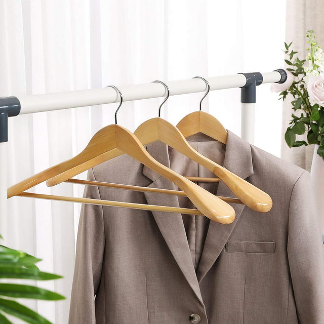 Anzugbügel Kleiderbügel Holz 6er Set Rutschfest