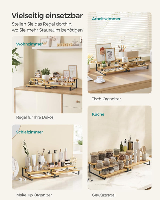 Gewürzregal Küchenregal Küchen-Organizer 2er Set