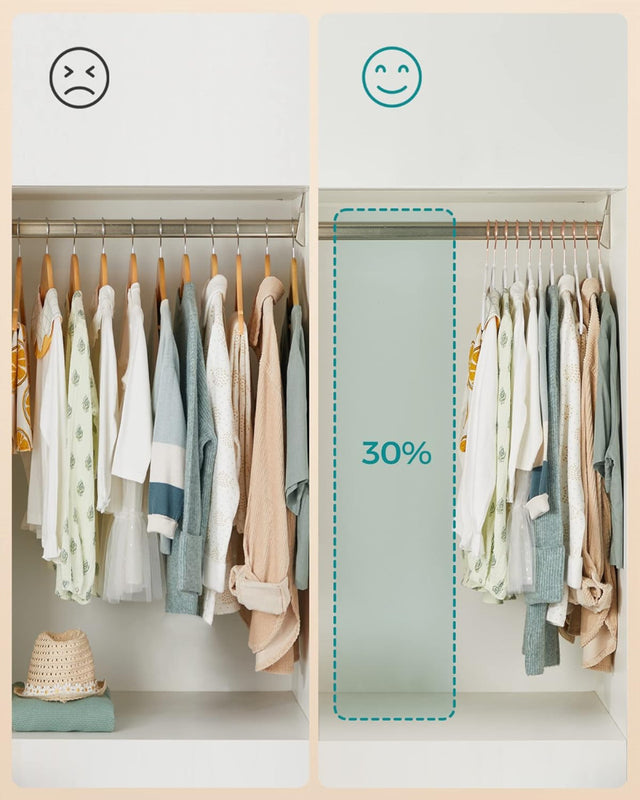 Kleiderbügel Kinder Samt 50er Set Weiss