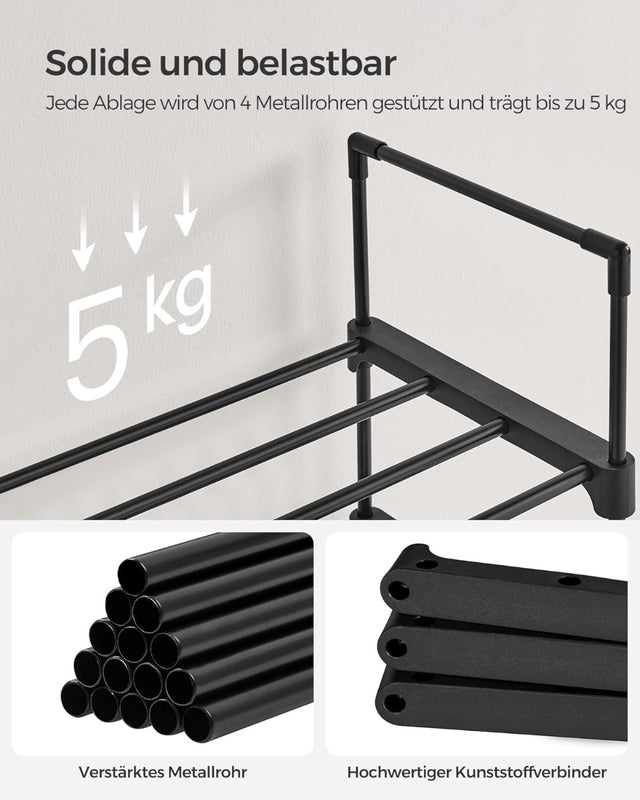 Schuhregal mit 10 Ebenen offener Schuhschrank