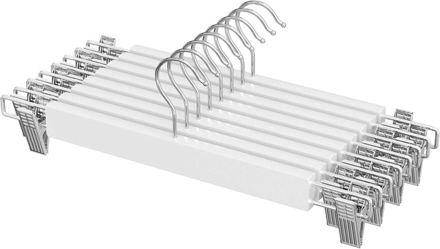 Hosenbügel Holz verstellbare Klammern 8er Set