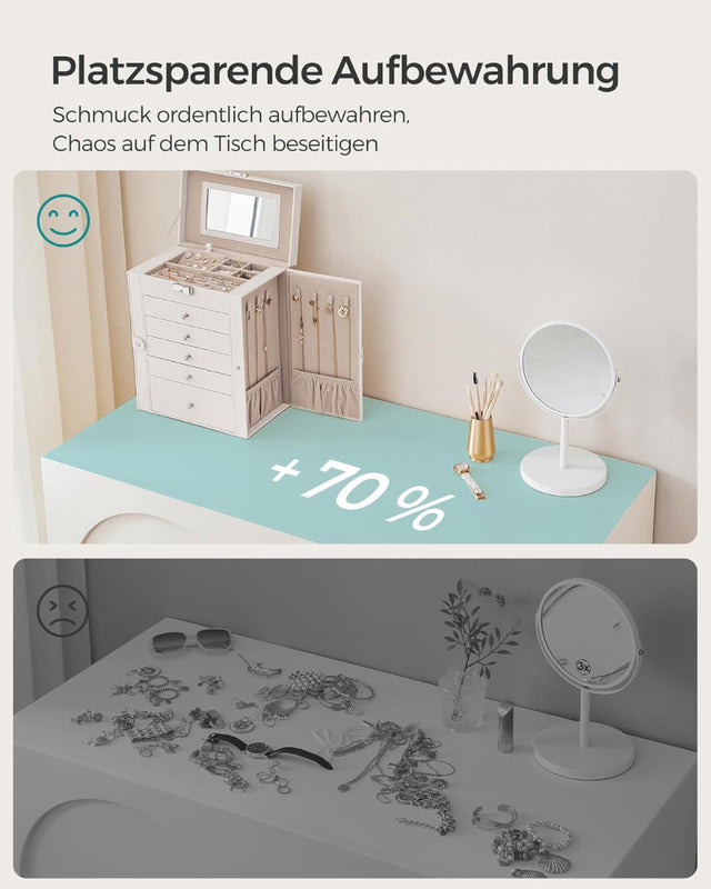 Schmuckkasten Schmuckschatulle mit 6 Ebenen