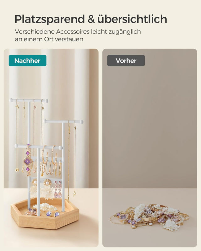 Schmuckständer Schmuckhalte, 4 getrennte Bereiche Metall