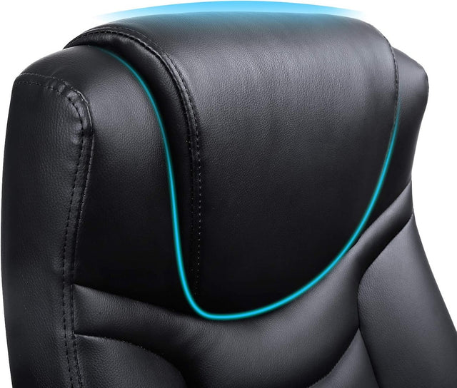 Bürostuhl Ergonomisch Höhenverstellbar Stabil Schwarz von Songmics