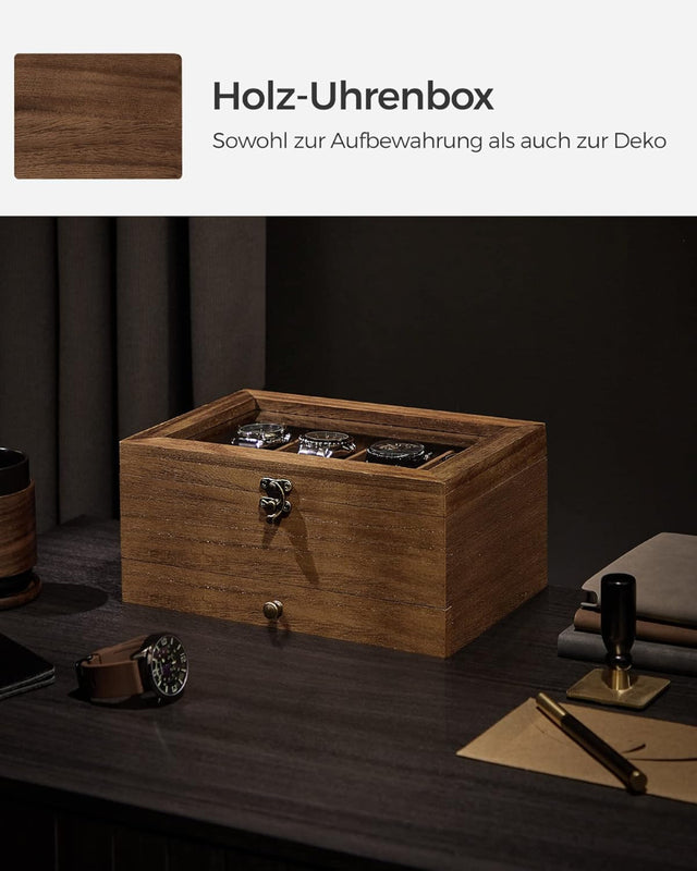 Uhrenbox Uhrenkasten 8 Fächer