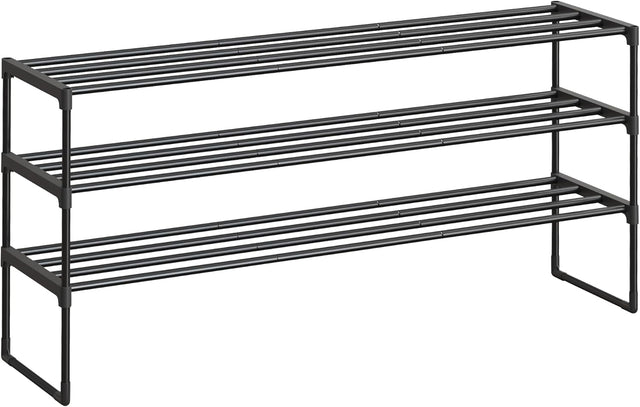 Schuhregal 3 Ebenen Schuh-Organizer Stapelbar