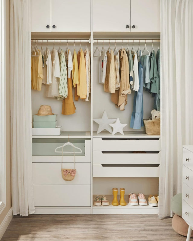 Kleiderbügel Kinder Samt 50er Set Weiss