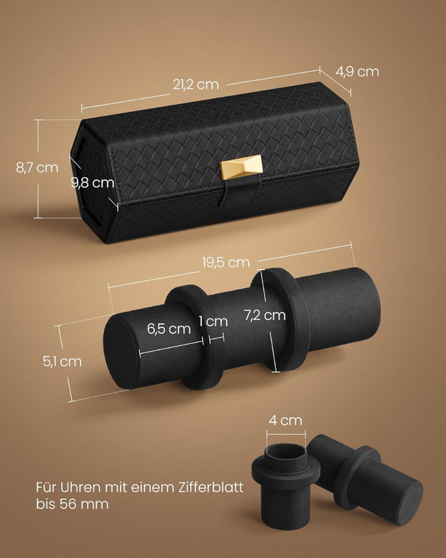 Uhren Aufbewahrung Box für 3 Uhren Hexagon