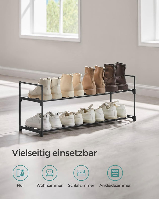 Schuhregal 2 Ebenen Schuh-Organizer Stapelbar