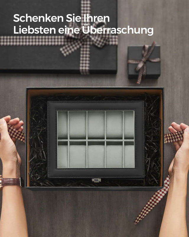 Uhren Aufbewahrung Uhrenkoffer 10 Fächer