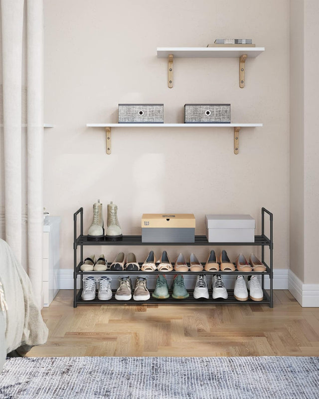 Schuhregal 3 Ebenen Schuh-Organizer Stapelbar