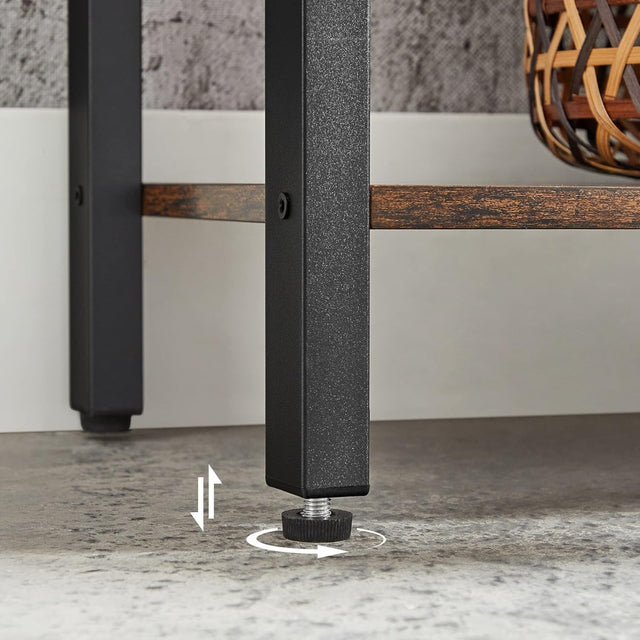 Bücherregal Standregal Metallrahmen Industrie-Design Vintagebraun von Songmics