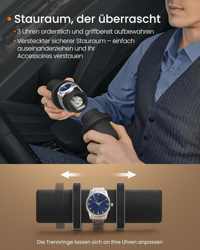 Uhren Aufbewahrung Box für 3 Uhren Hexagon