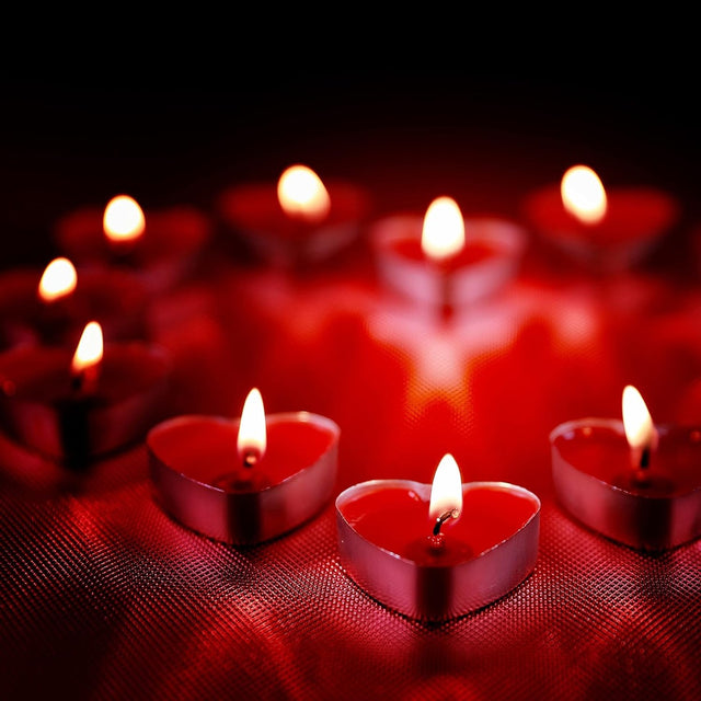 Rechaudkerze Herz Rauchfrei 50 Stück