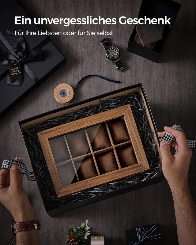 Uhrenbox Uhrenkasten 8 Fächer