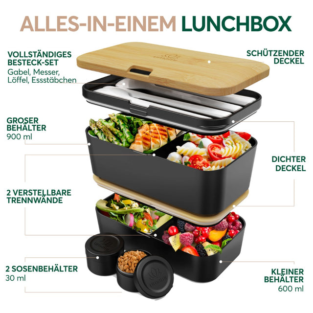 Nestable L Bamboo Black