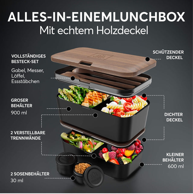 Nestable L Walnut Black Nestable