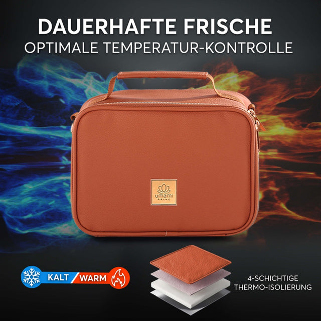 Insulated Lunch Bag Elegant Brown Premium