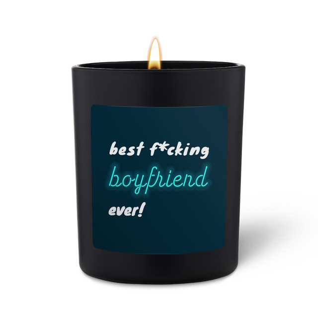 Duftkerze Schwarz Woody best fcking boyfriend ever