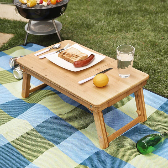 Laptopständer Notebooktisch Klappbar Höhenverstellbar Bambus