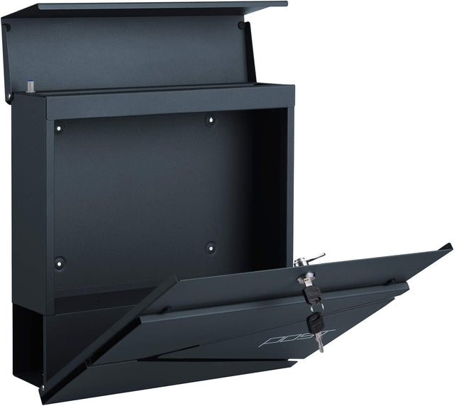 Briefkasten abschliessbar mit Zeitungsfach anthrazit