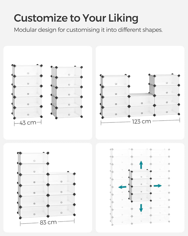 Schuhregal DIY Kunststoff Weiss von guteszeug.ch
