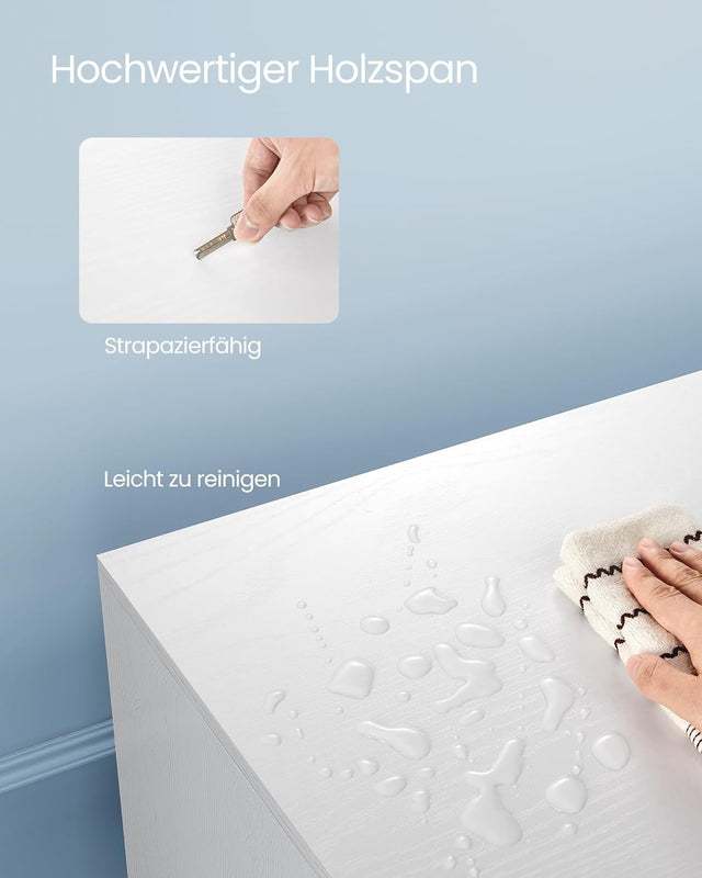 TV-Schrank mit Türen 140 cm Weiss von Songmics