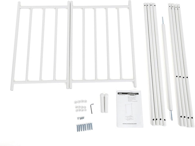 Kleiderständer mit Ablagen Metallgestell Cremeweiss