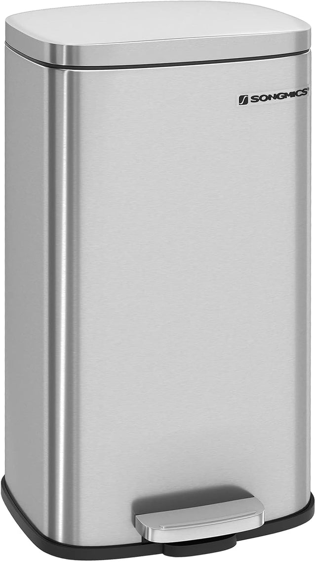 Mülleimer Küche 30L Softclose silbern