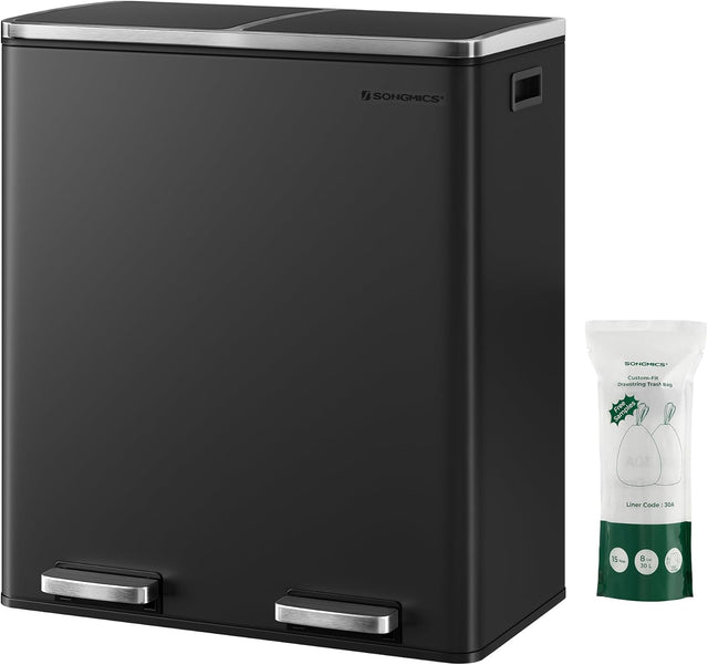 Mülleimer Mülltrennsystem 60L Softclose Schwarz