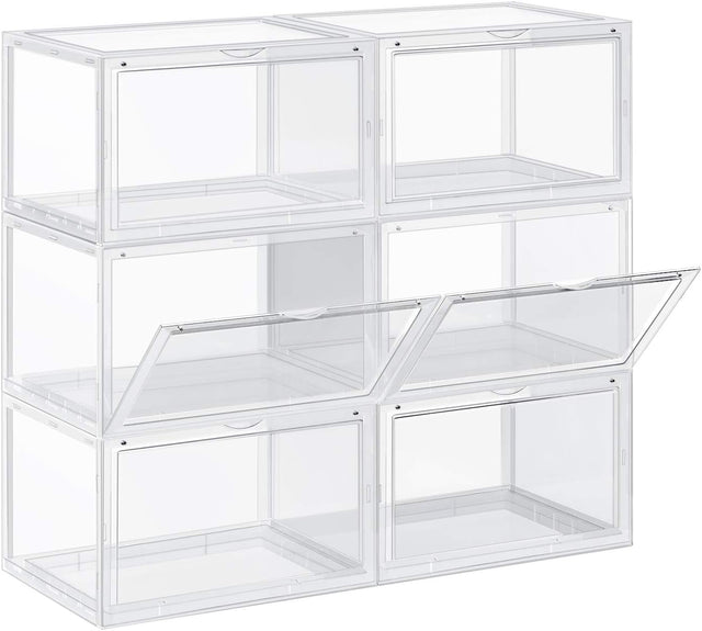 Schuhboxen Stapelbare Organizer Kunststoff Transparent