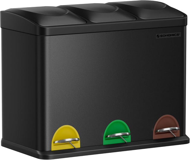 Mülleimer Küche 45L Treteimer Tintenschwarz