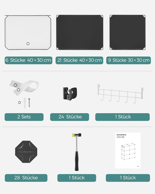 Schuhregal mit 6 Fächern tintenschwarz von Songmics
