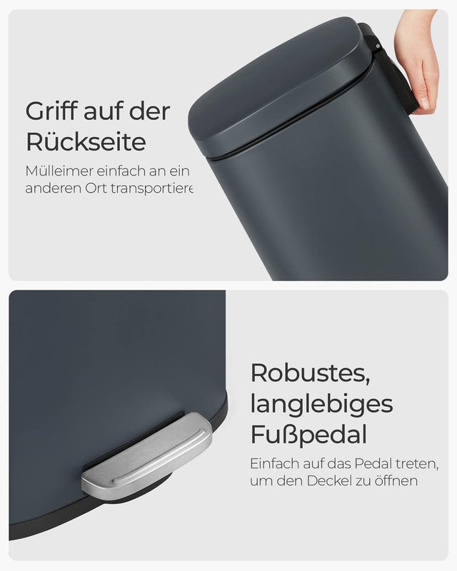 Mülleimer Küche 30L Softclose grüngrau