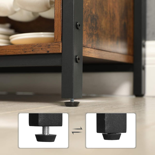 Sideboard Küchenschrank Schiebetüren Industrie-Design Vintagebraun