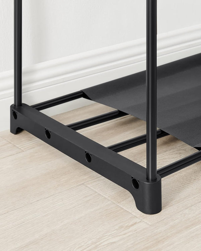 Kleiderschrank offen mit Hängefächern tintenschwarz