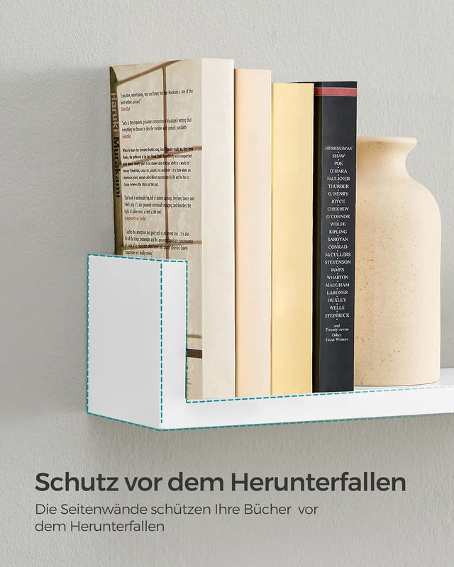 Wandregal Set Schweberegal Hochglanz Weiss von Songmics