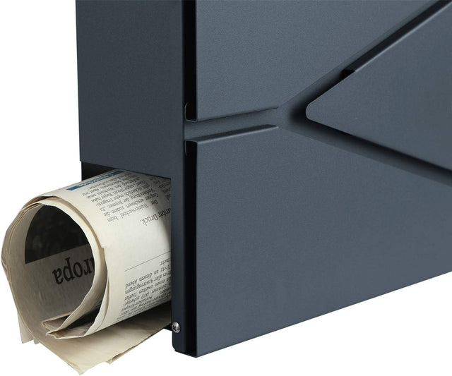 Briefkasten abschliessbar mit Zeitungsfach anthrazit